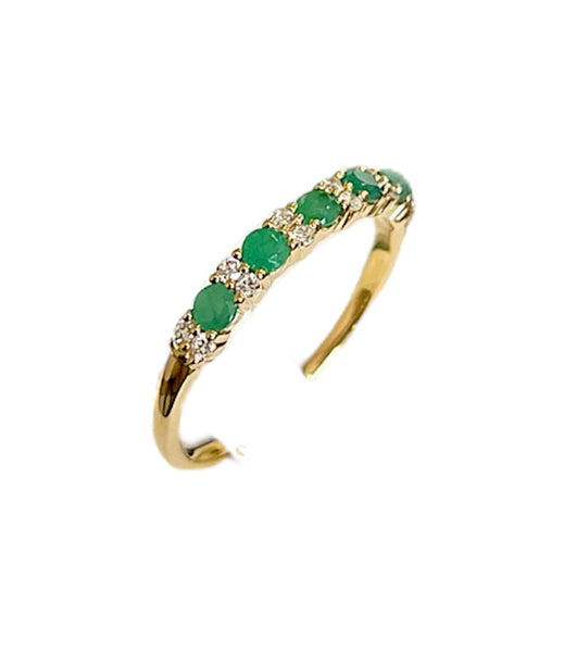 14KT Emerald Lady's Band