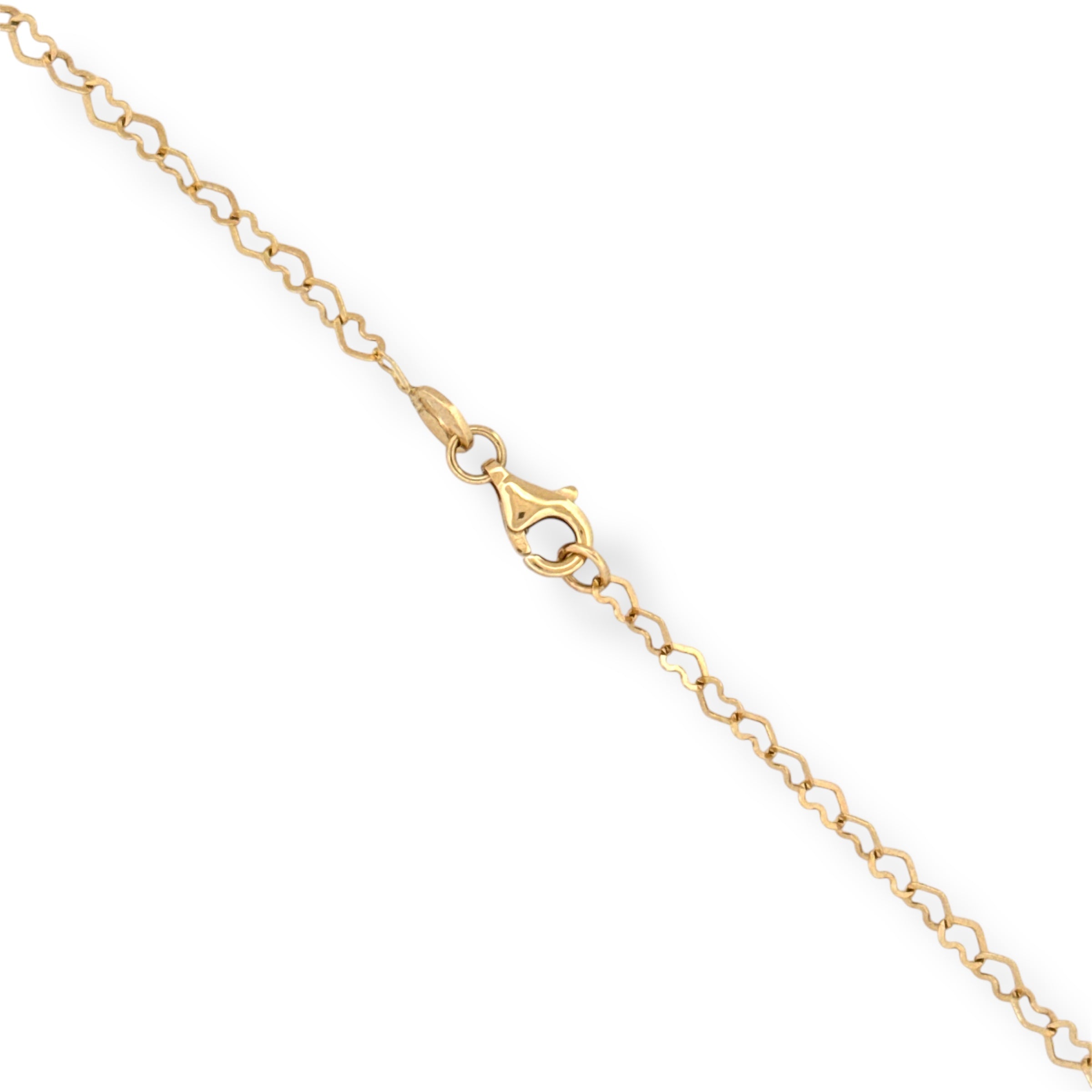Linked Heart Necklace in solid 14k gold – handcrafted by Nancy's Jewelry