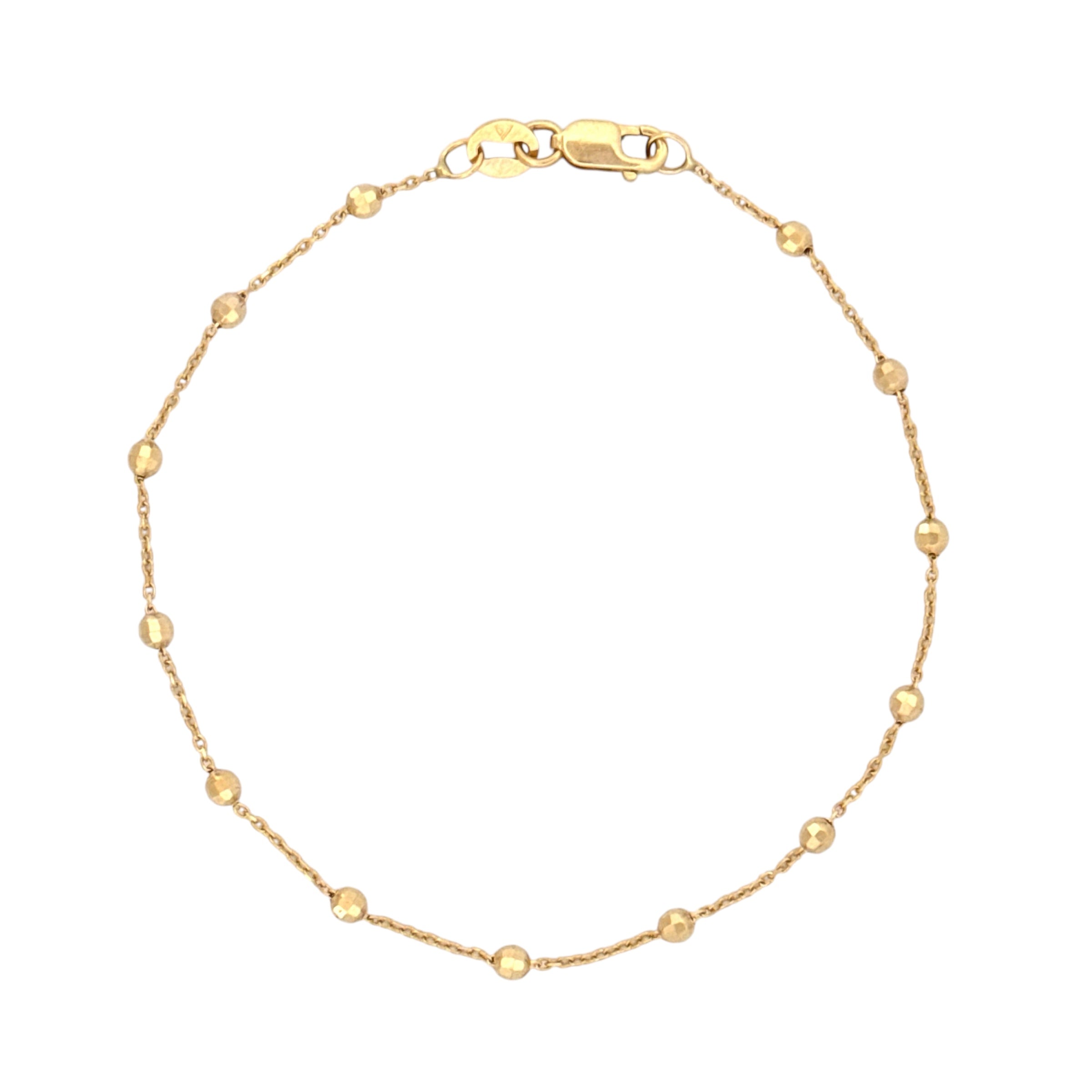 Diamond-Cut Ball Bracelet | Bracelets in 14K Gold = Nancy's Jewelry