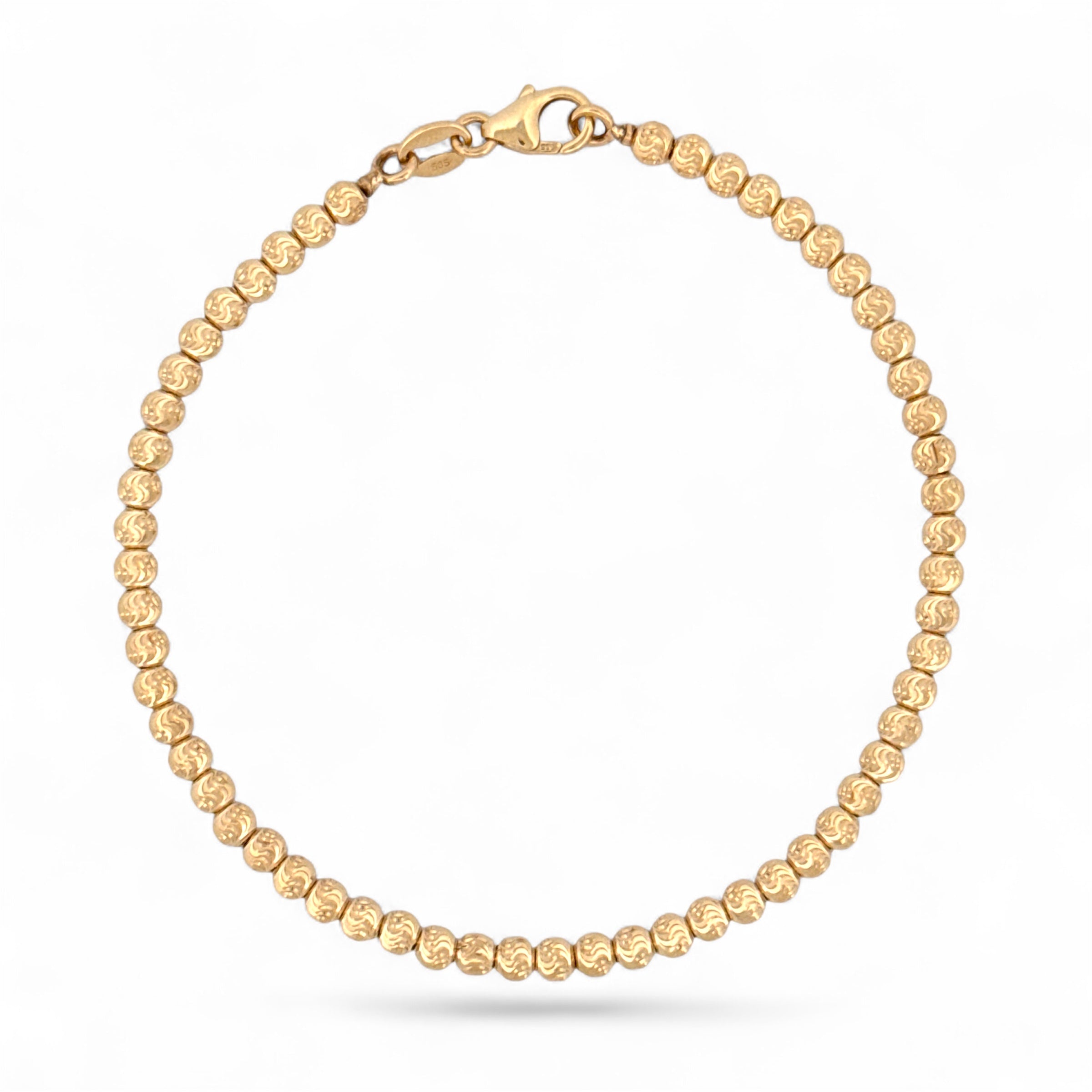 Moon Cut Bead Bracelet