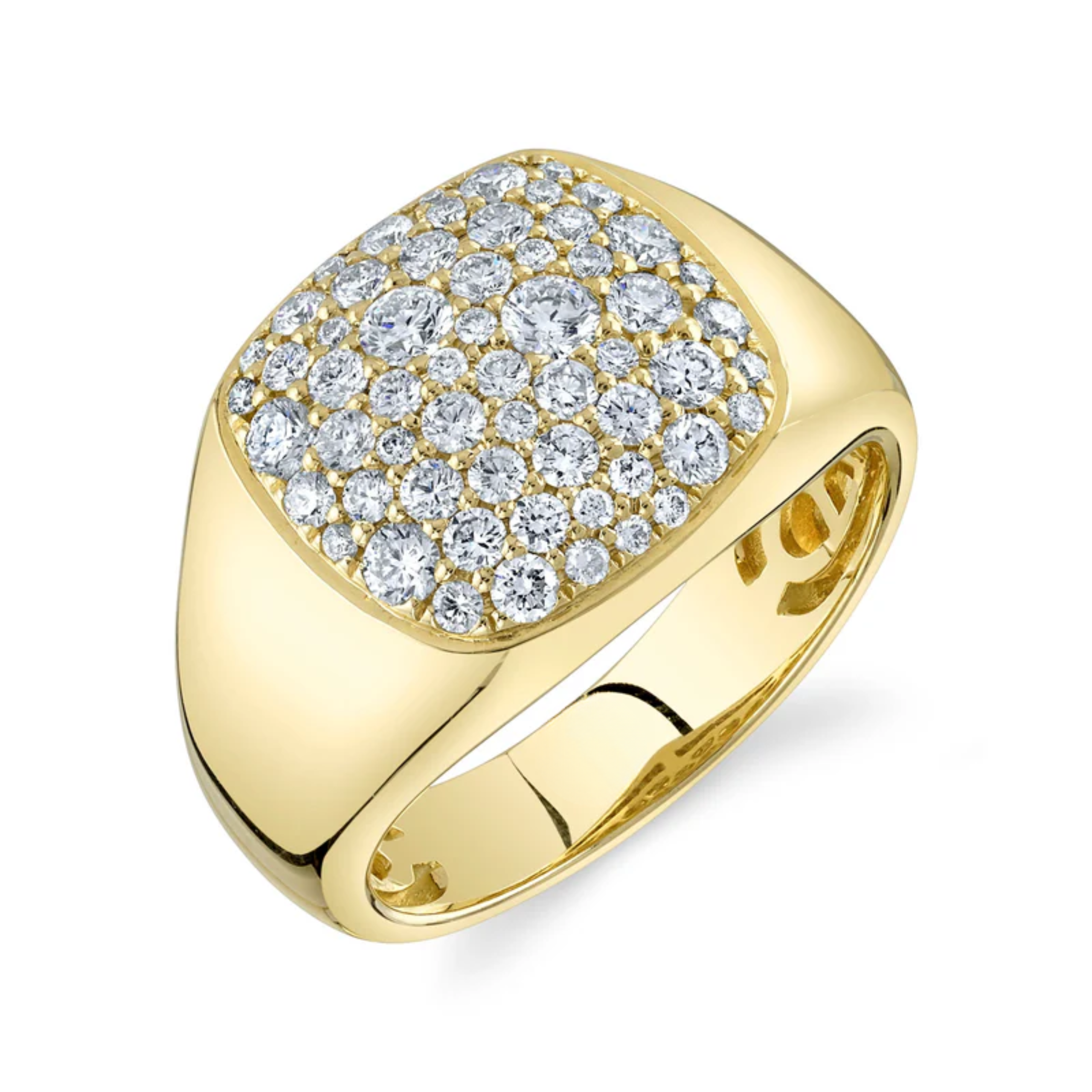 Pavé Diamond Signet Ring