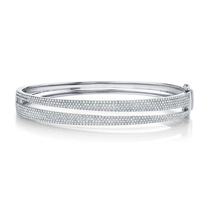 1.39CT Diamond Pave Bangle | Bracelets in 14K Gold = Nancy's Jewelry