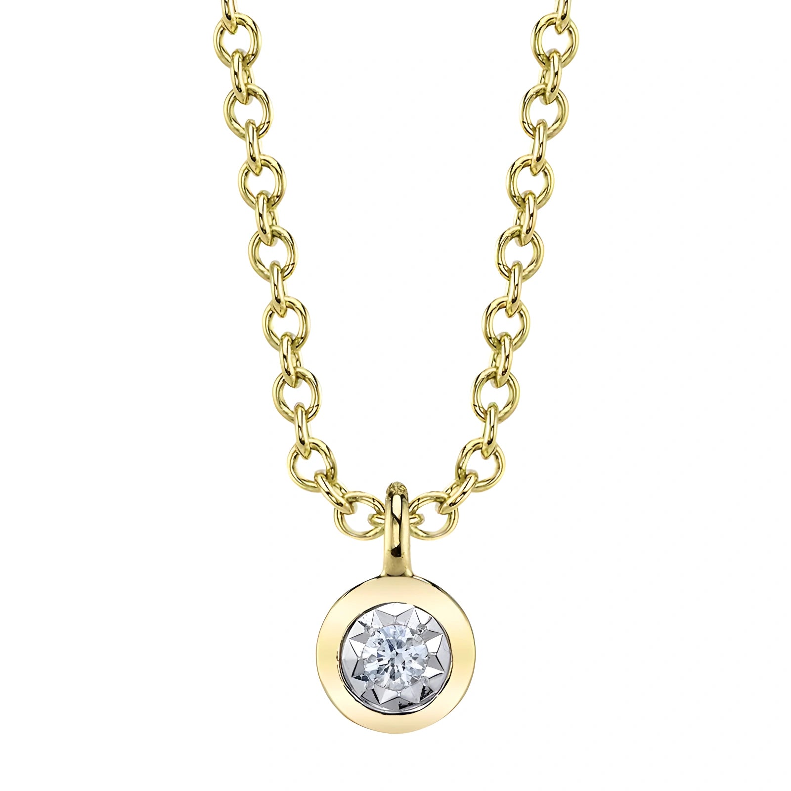 Stella Diamond Bezel Necklace