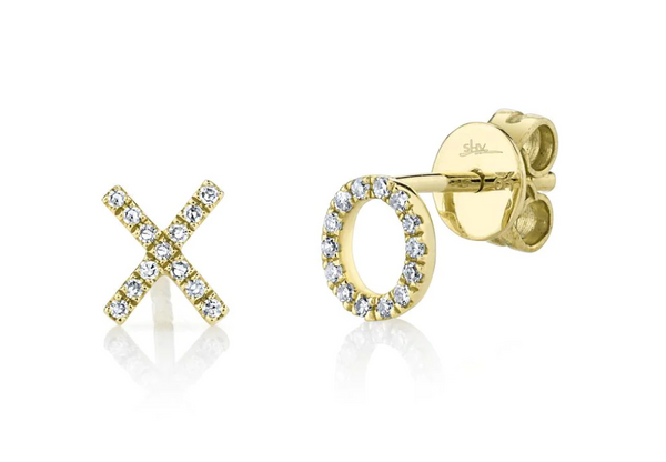 0.09 CT 'XO' Diamond Stud Earring