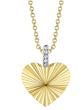 Load image into Gallery viewer, 0.01CT Diamond Heart Necklace
