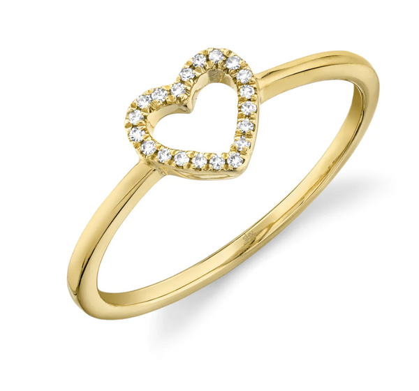 0.04CT Diamond Heart Ring