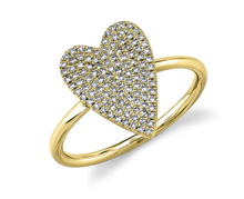 Load image into Gallery viewer, Amor 0.26CT Diamond Pave Heart Ring - Small
