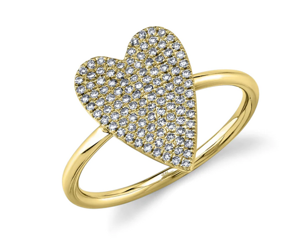 Amor 0.26CT Diamond Pave Heart Ring - Small