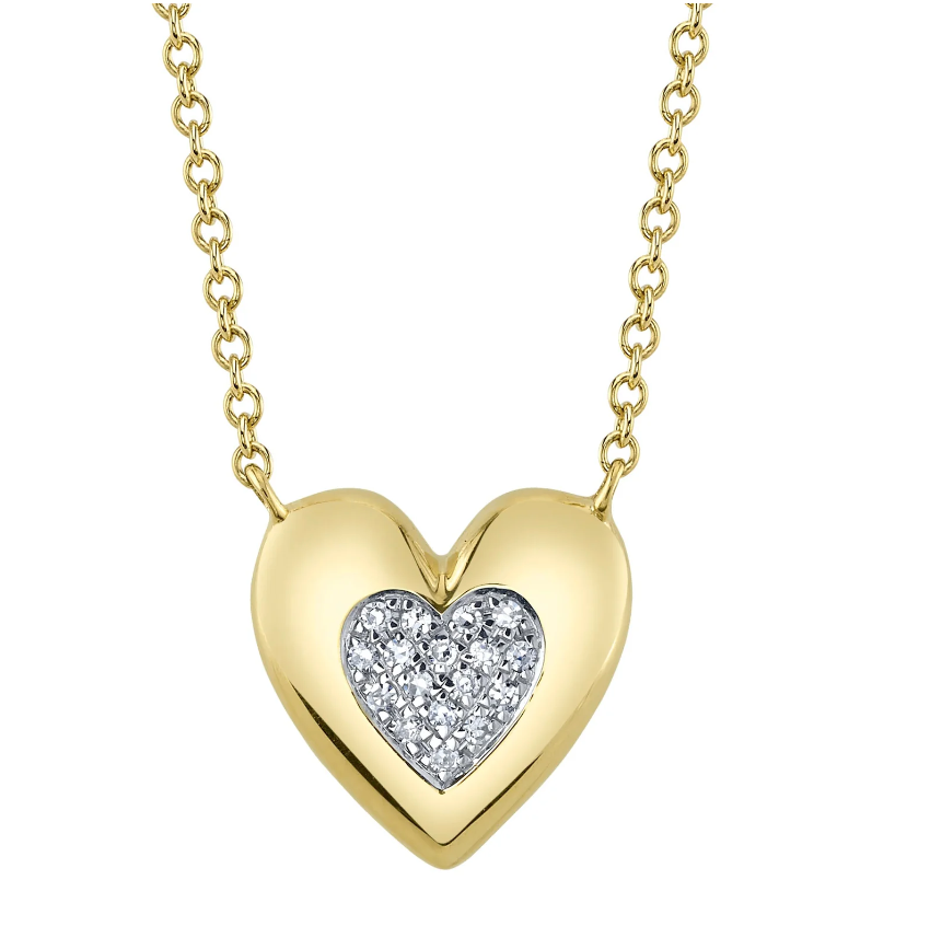 0.04CT Diamond Heart Necklace
