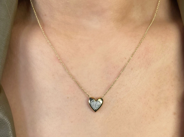 0.04CT Diamond Heart Necklace