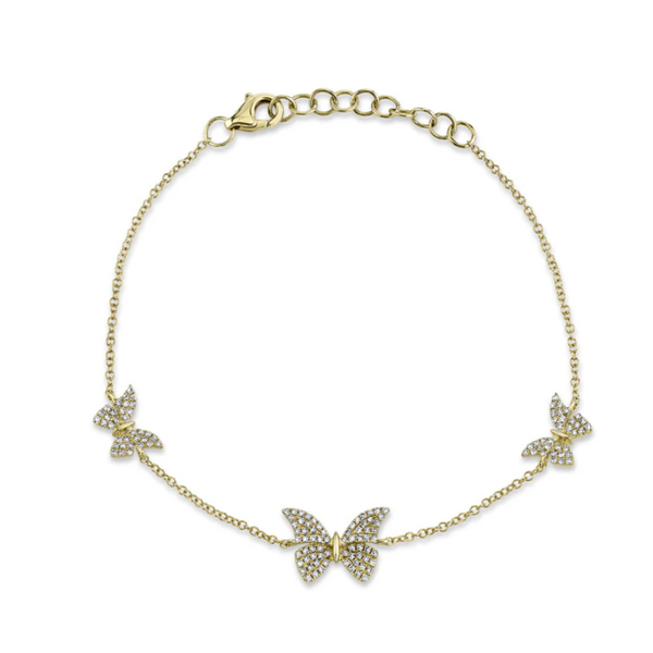 0.30CT Diamond Butterfly Bracelet