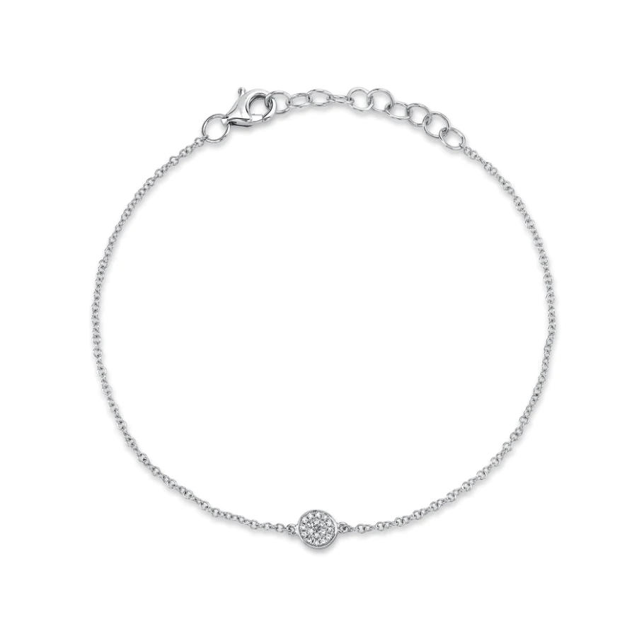 0.05CT Diamond Pave Circle Bracelet