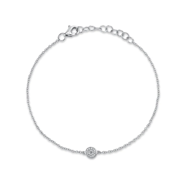 0.05CT Diamond Pave Circle Bracelet
