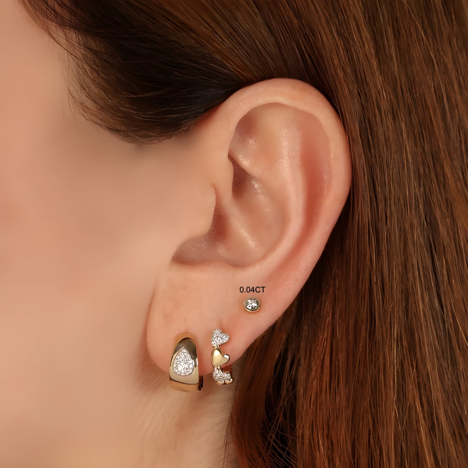 Stella Diamond Bezel Stud Earrings