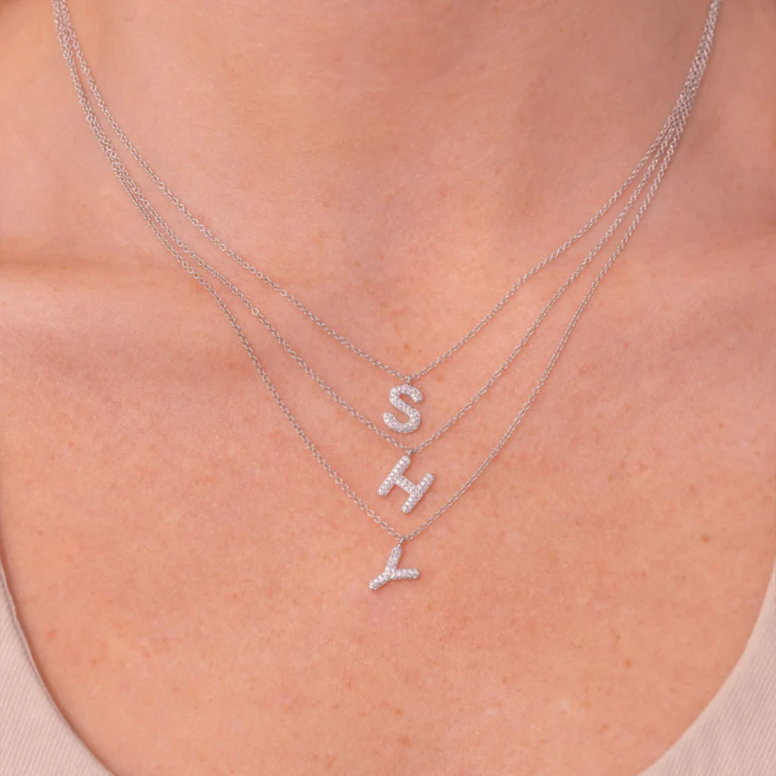 Pavé Initial Necklace