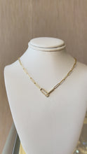 Load and play video in Gallery viewer, 14Kt Yellow Gold Diamond Paperclip Necklace
