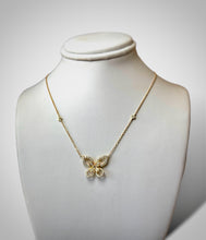 Load image into Gallery viewer, 14KT Yellow Gold Diamond Butterfly Necklace
