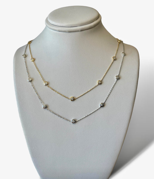 14KT Gold Diamond By-The-Yard Necklace