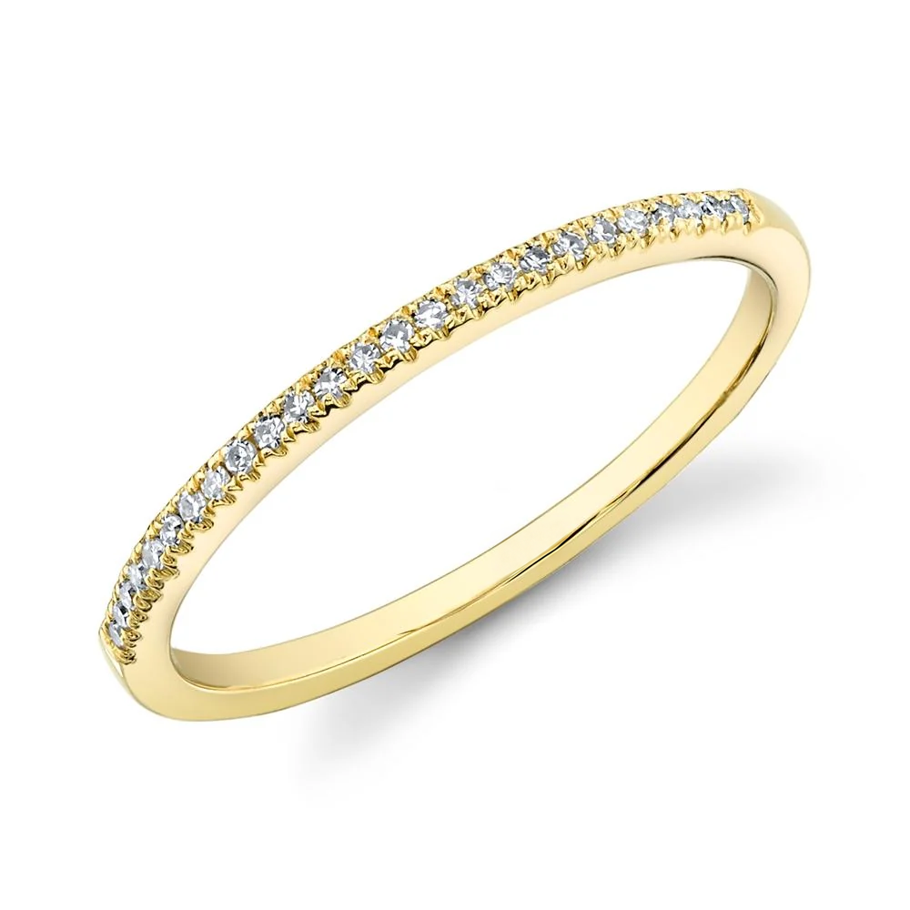 14K Yellow Gold Stackable Diamond Band
