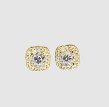 Load image into Gallery viewer, 14Kt Yellow Gold Cubic Zirconia Studs
