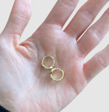 Load image into Gallery viewer, 14Kt Yellow Gold Infinity Huggie Hoops
