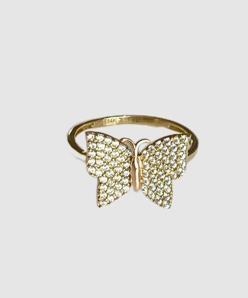 14Kt Yellow Gold Butterfly Ring