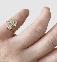 Load image into Gallery viewer, 14Kt Yellow Gold Kid&#39;s Butterfly Ring
