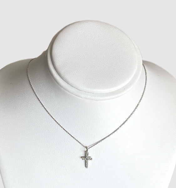 14Kt Yellow Gold Mini Cross Necklace
