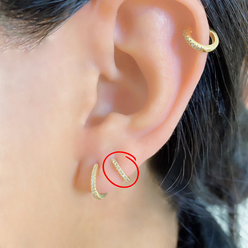 Diamond Mini Huggie Earring