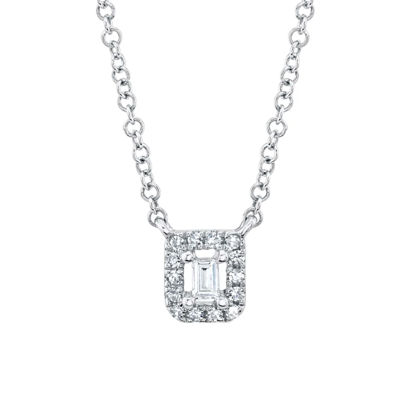 Diamond Baguette Necklace