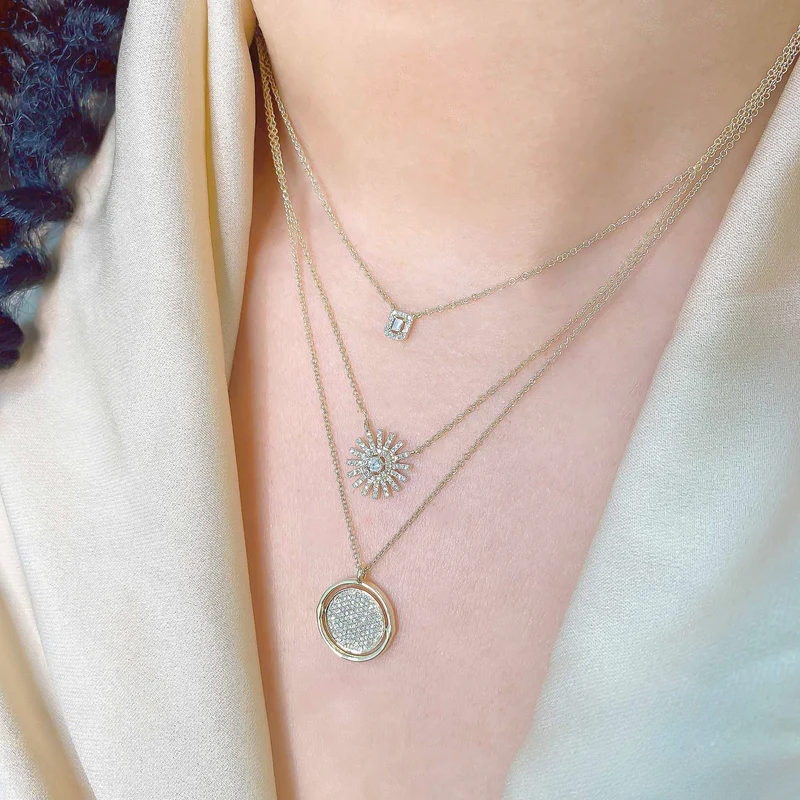 Diamond Baguette Necklace