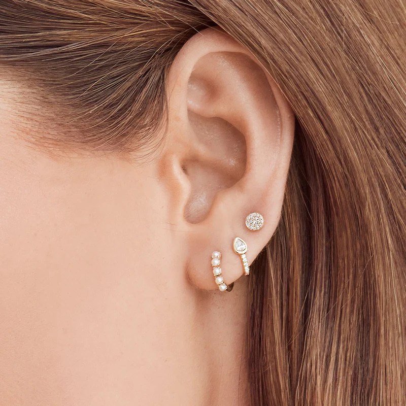 Pavé Circle Studs