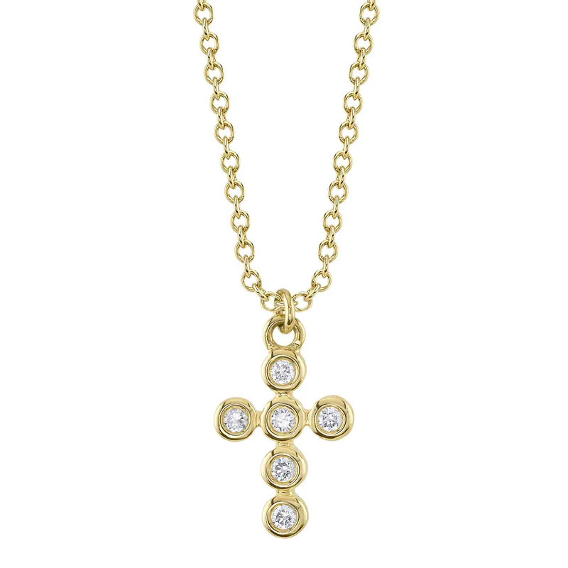 Bezel Cross Necklace