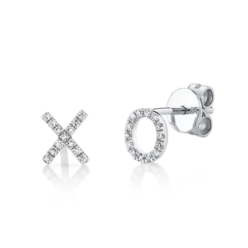 0.09CT Diamond "XO" Stud Earring