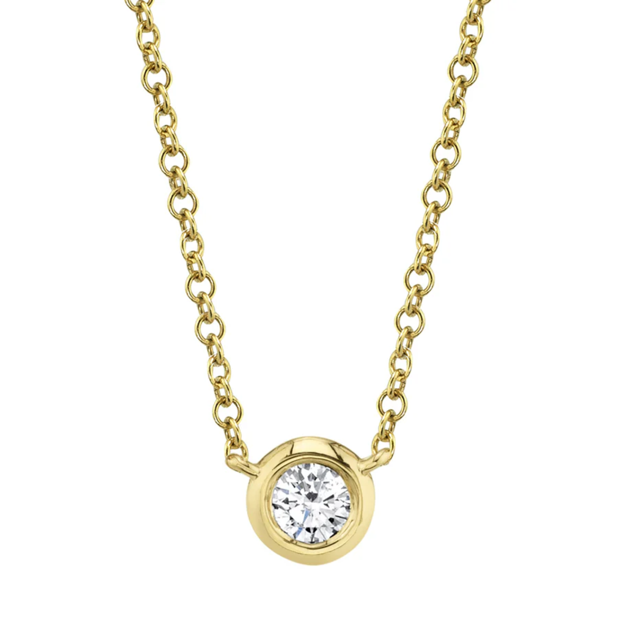 Bold Diamond Bezel Necklace