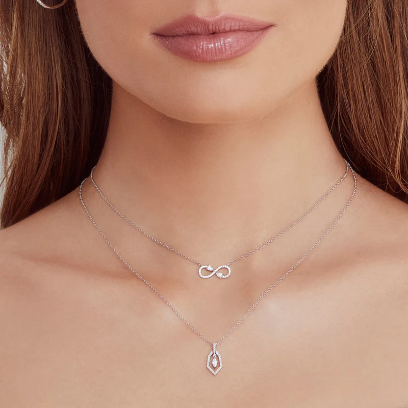 Pear Infinity Necklace
