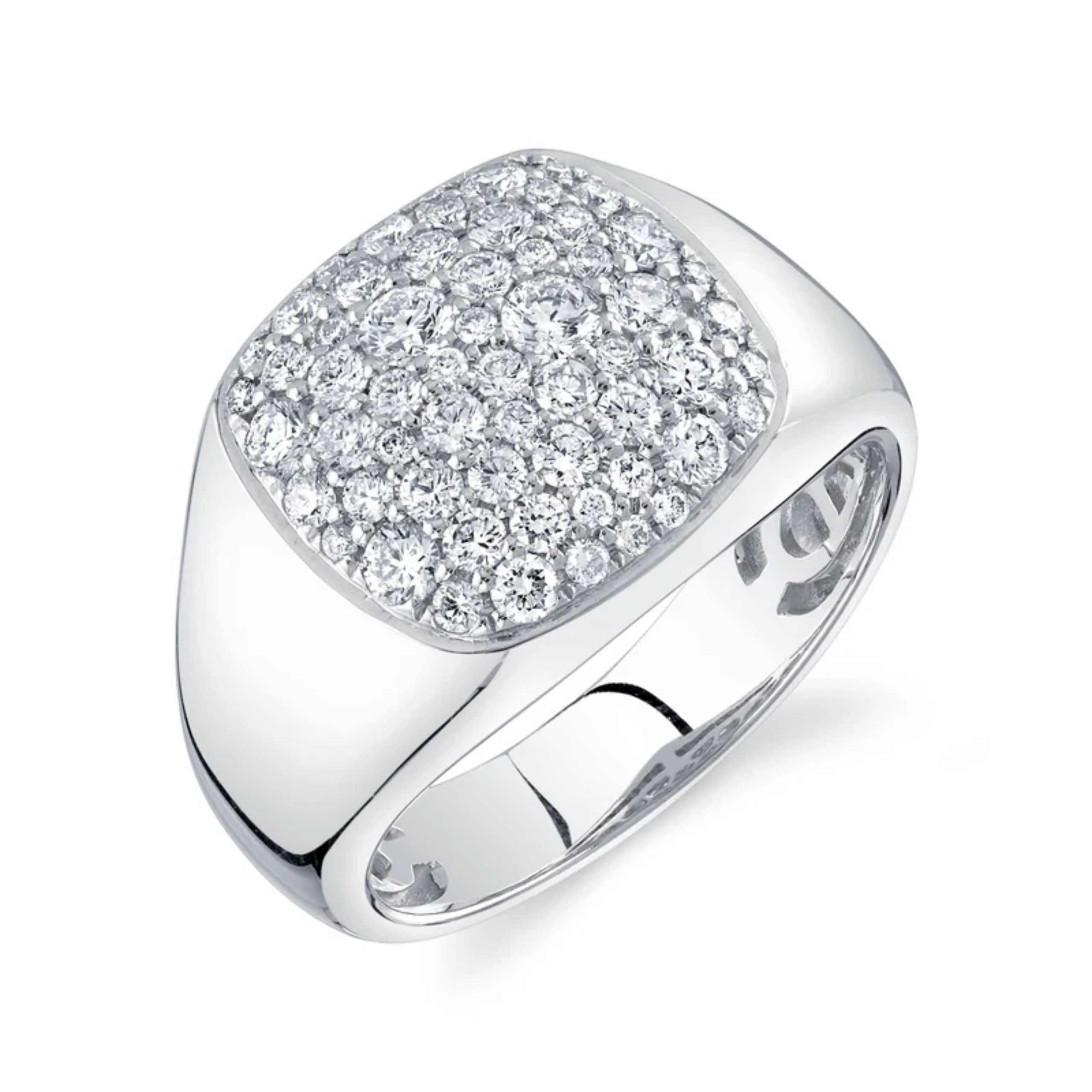 Pavé Diamond Signet Ring