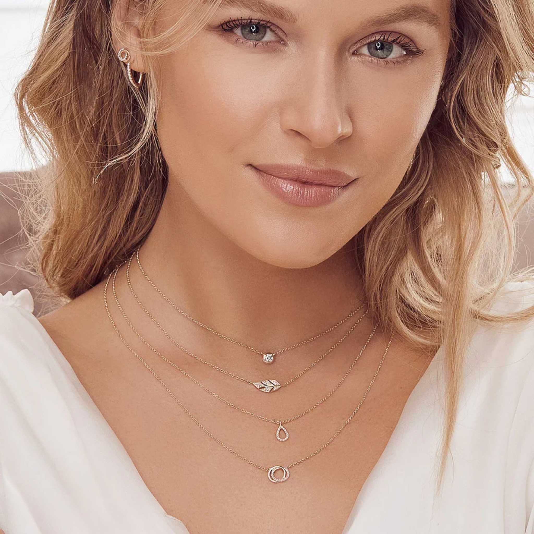 Bold Diamond Bezel Necklace