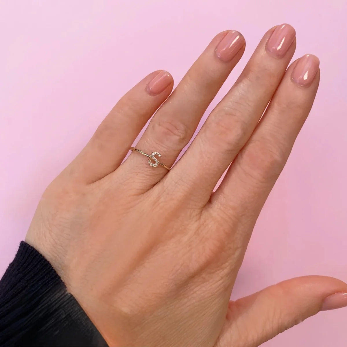 Diamond Initial Ring