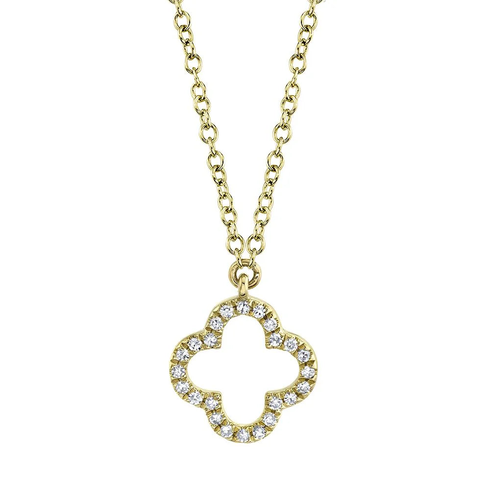 0.08CT Diamond Clover Necklace