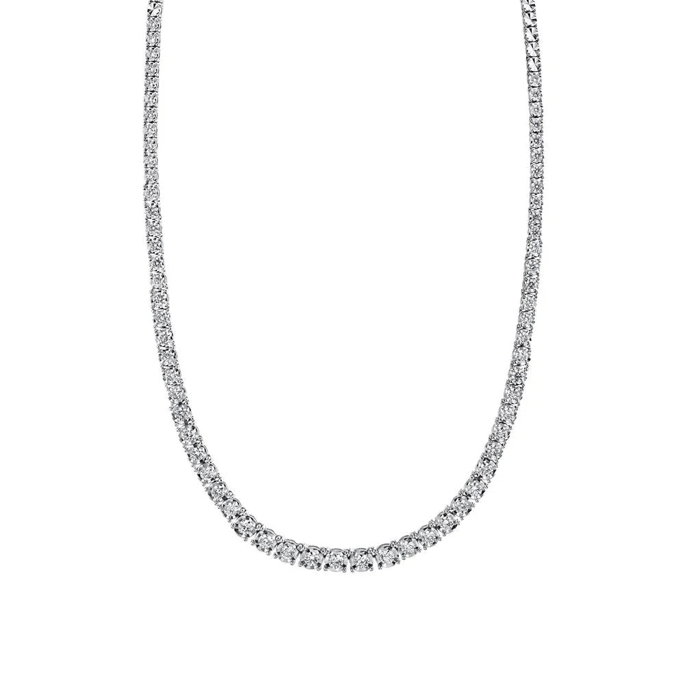 4.39CT Diamond Tennis Necklace | Necklaces in 14K Gold = Nancy's Jewelry