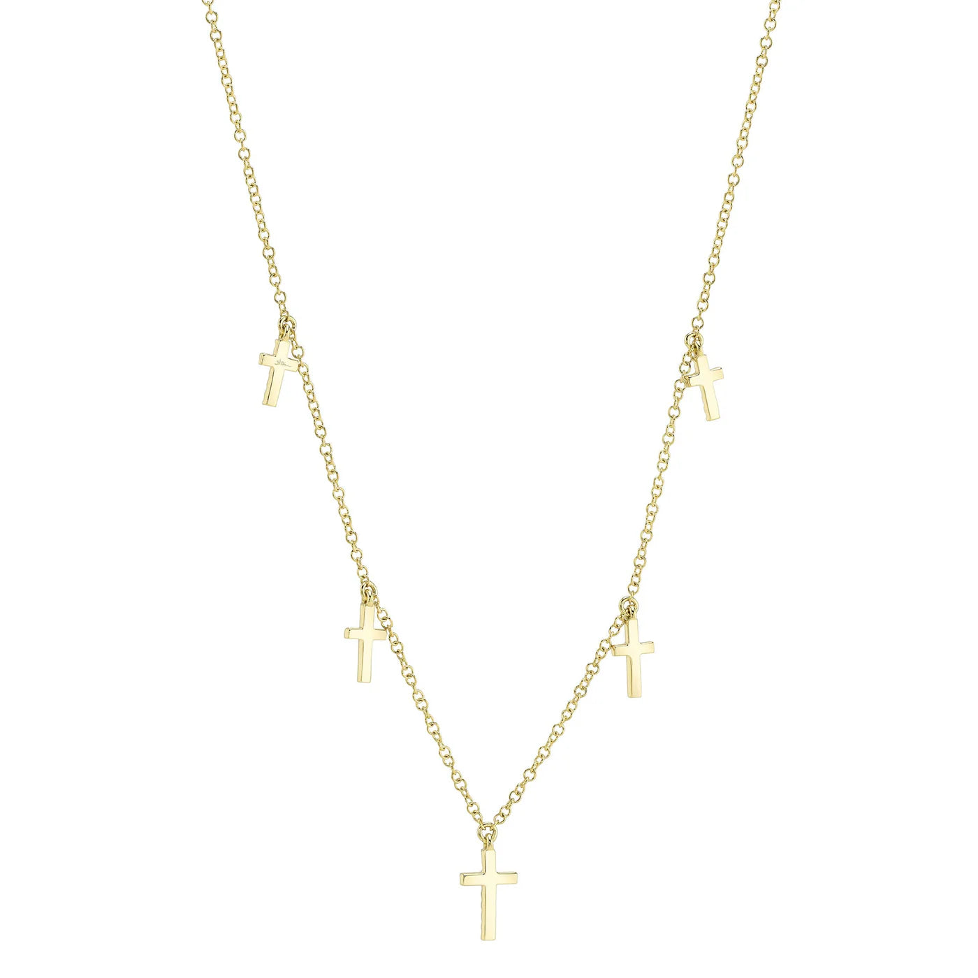 0.09CT Diamond Cross Necklace | Necklaces in 14K Gold = Nancy's Jewelry