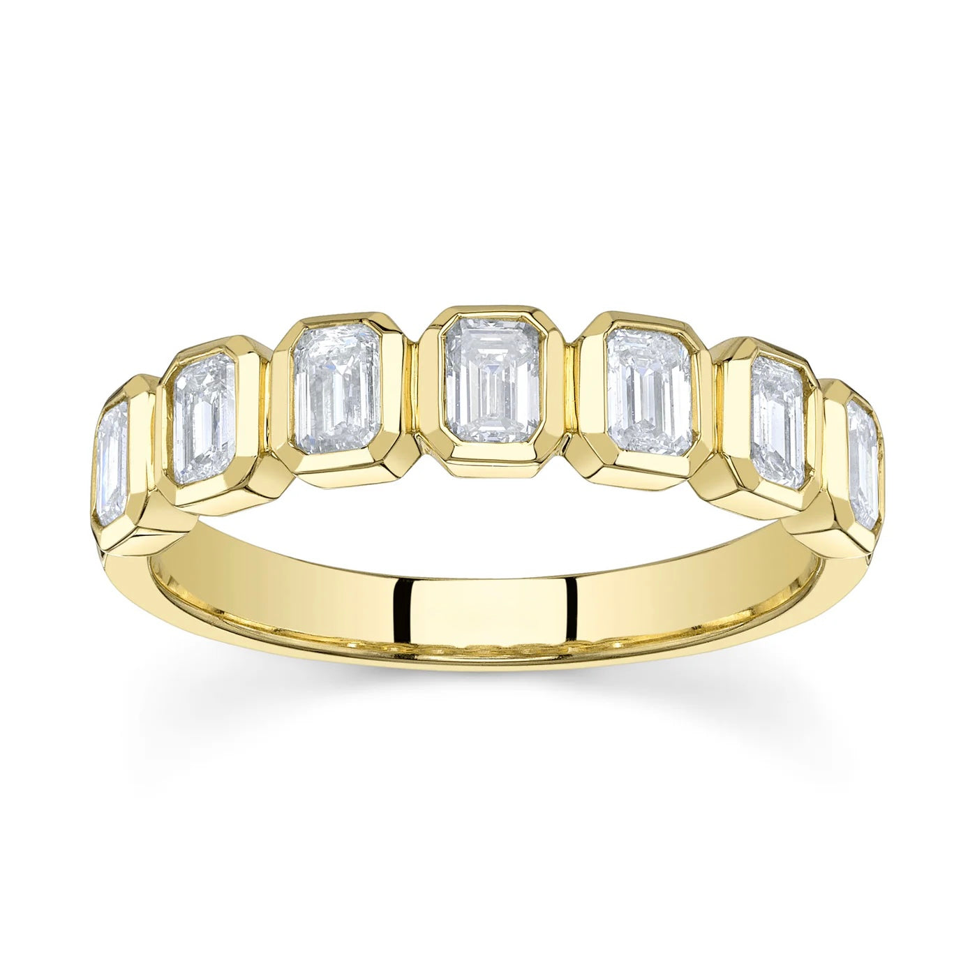1.05CT Diamond Emerald-Cut Band | Rings in 14K Gold = Nancy's Jewelry
