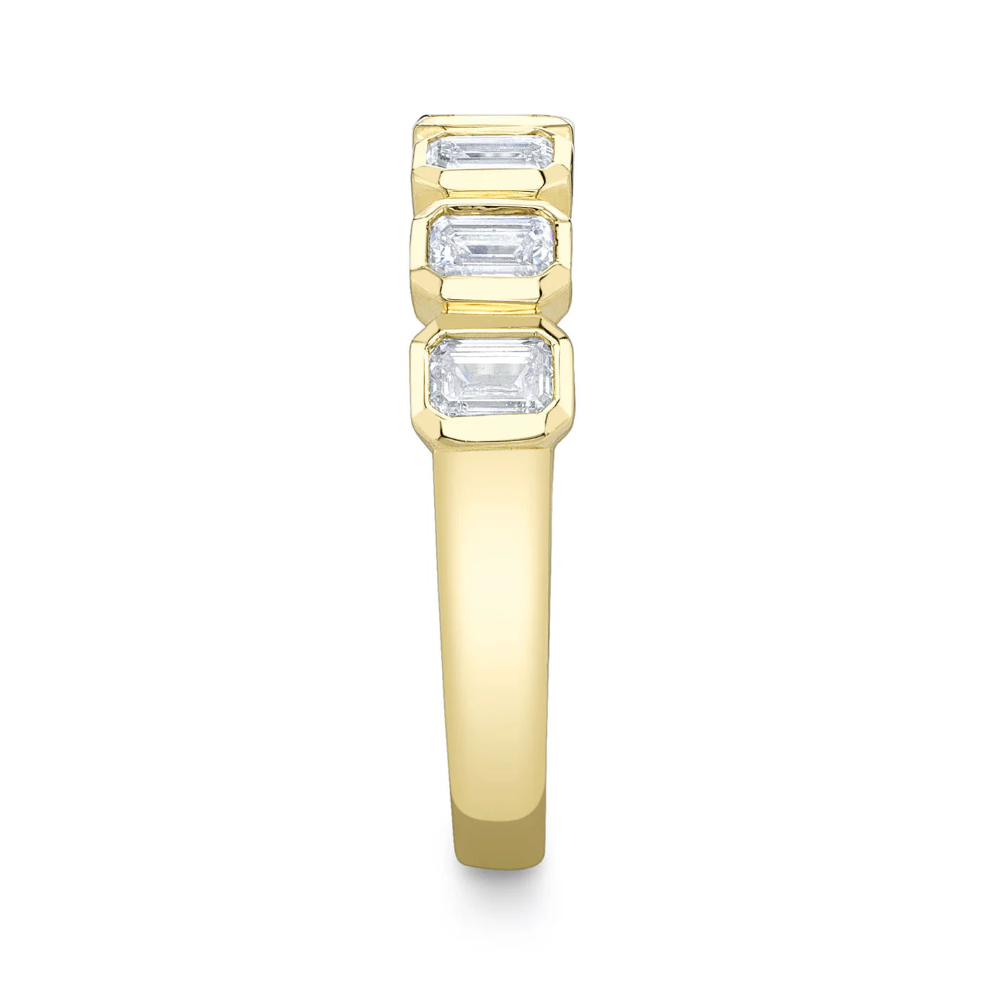 1.05CT Diamond Emerald-Cut Band | Rings in 14K Gold = Nancy's Jewelry