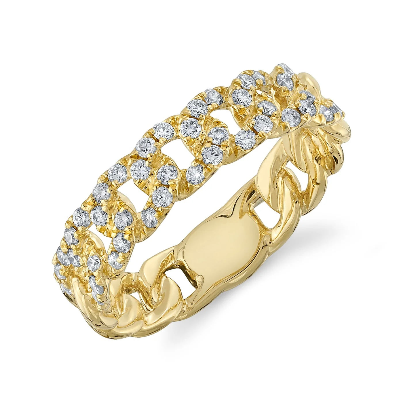 0.41CT Diamond Link Ring