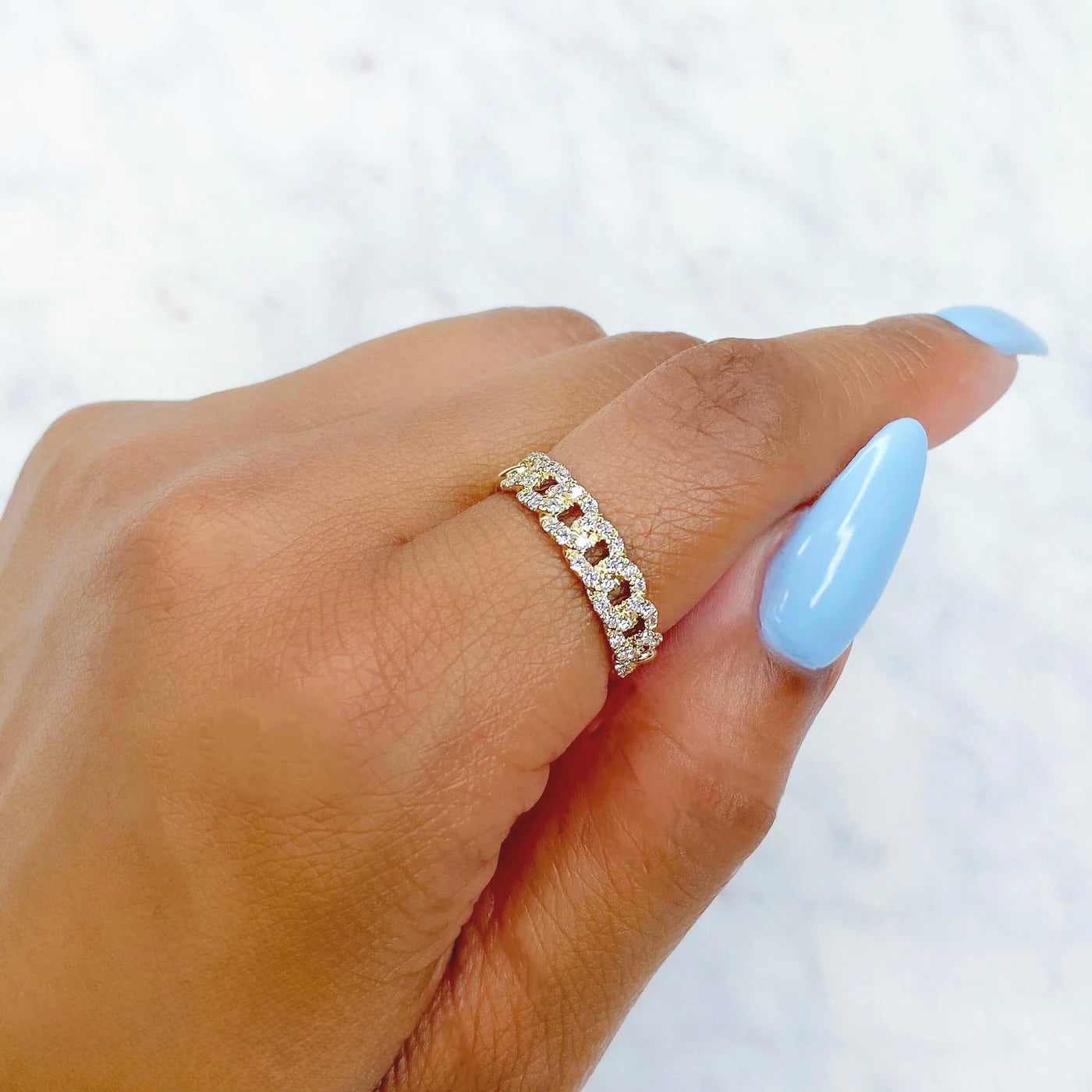 0.41CT Diamond Link Ring