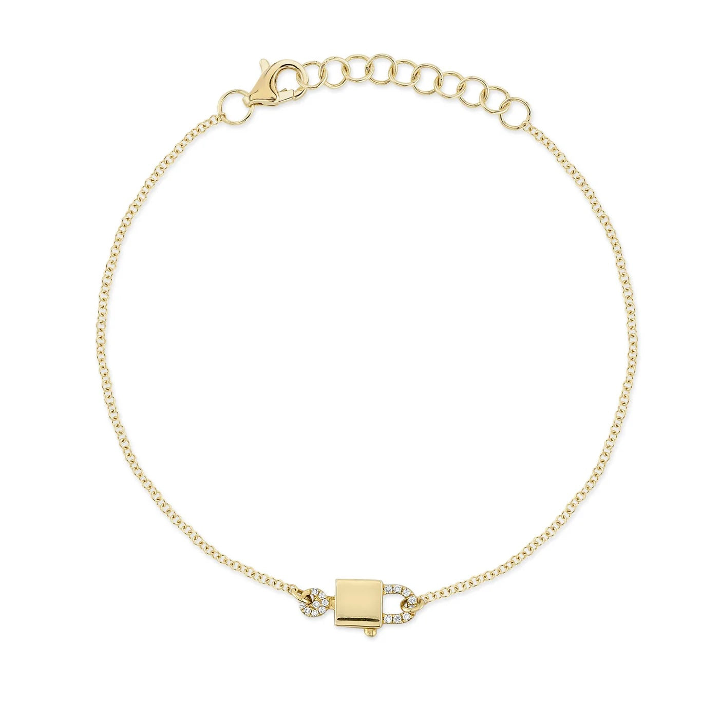 0.04CT Diamond Lock & Key Bracelet