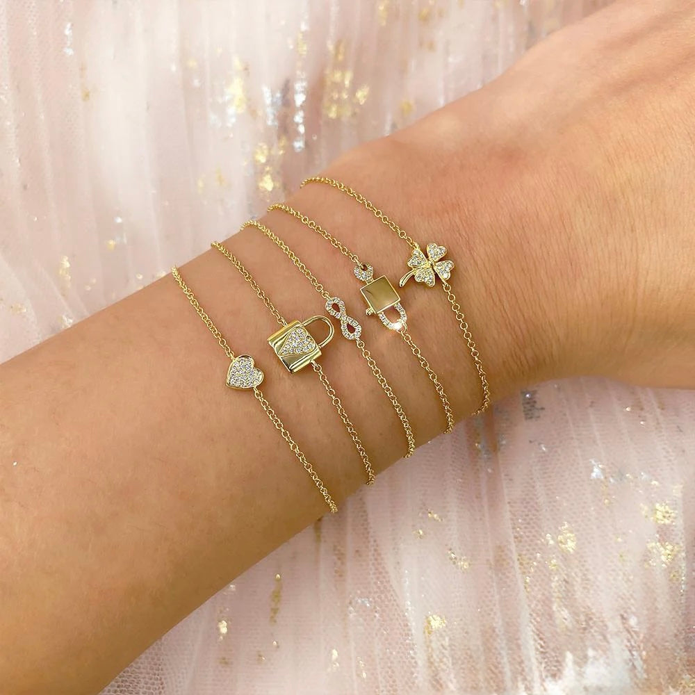0.04CT Diamond Infinity Bracelet