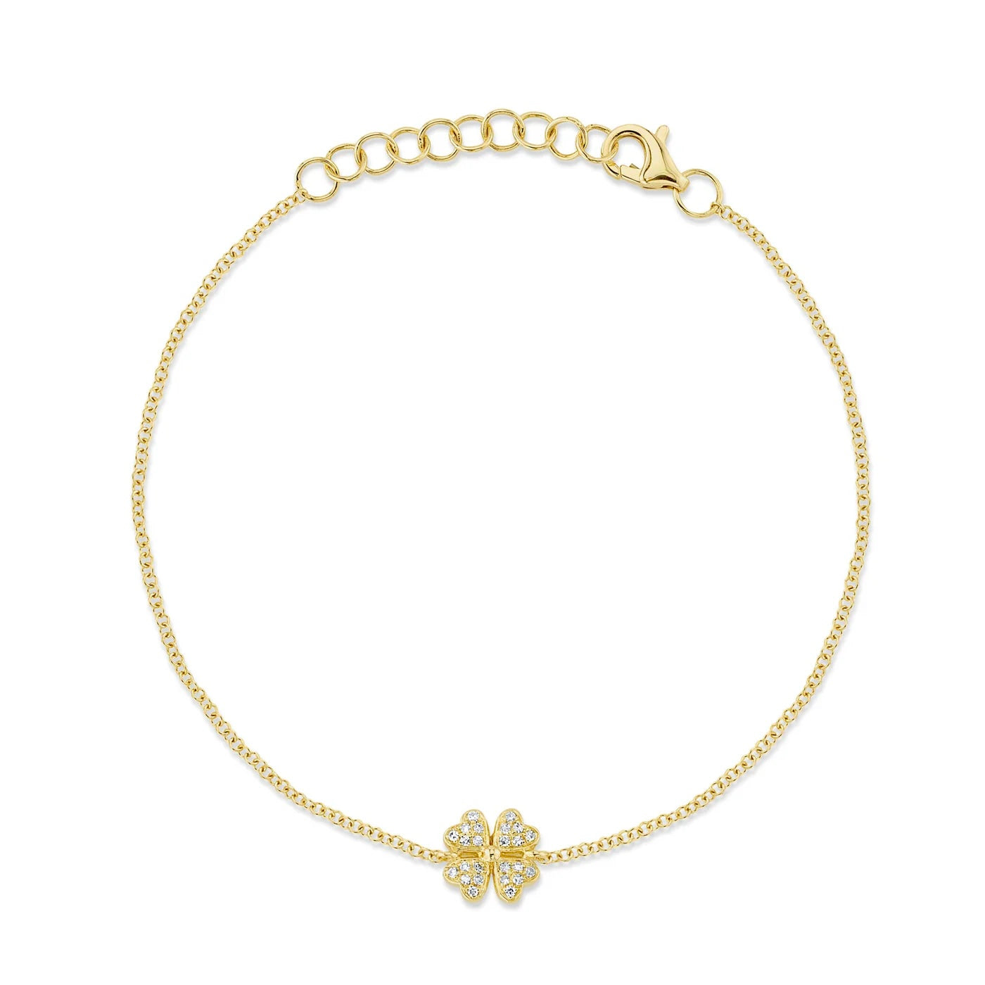 0.05CT Diamond Clover Bracelet