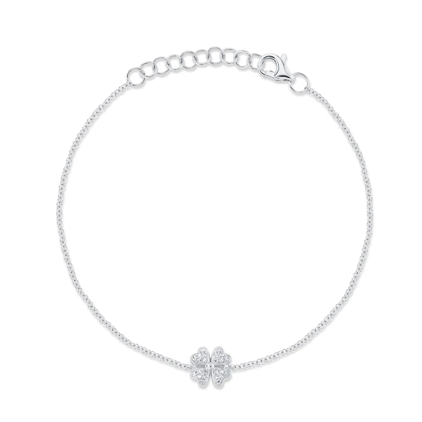 0.05CT Diamond Clover Bracelet